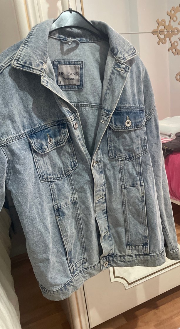 Gri Denim unisex kot Ceket - Görsel 2