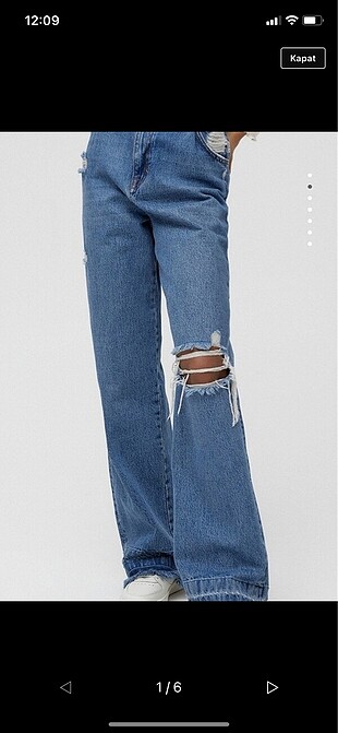 Pull and Bear PULL AND BEAR WİDE LEG ETİKETLİ