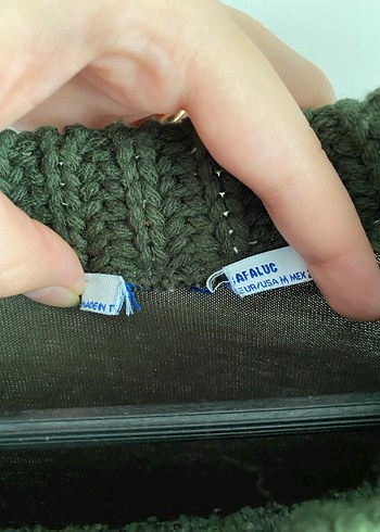 Kadın Yeşil Kısa Kollu Triko Tişört - Görsel 3