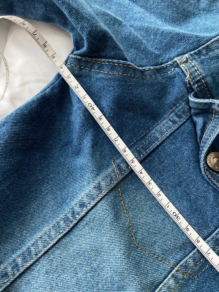 Kadın Koyu Mavi Düğmeli Denim Ceket - Görsel 5