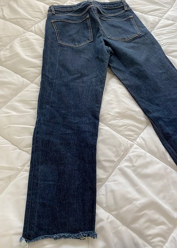 Zara TRF Lacivert Midi Denim Kadın Jean - Görsel 2