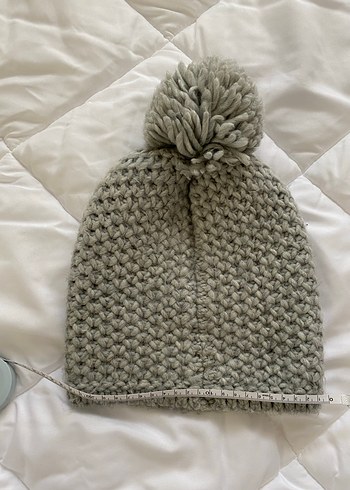 Benetton Y2k Gri Örgü Kadın Bere - Görsel 4