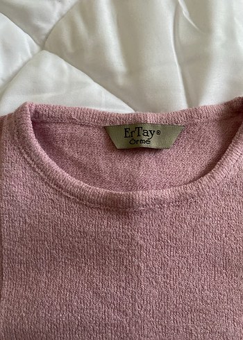 Y2k Vintage Retro Pembe Triko Kadın Uzun Kollu Kazak - Görsel 3