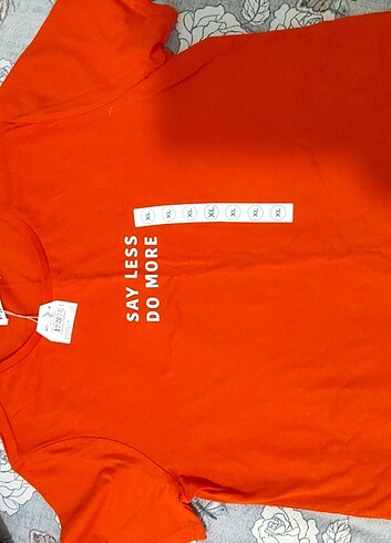 xl Beden turuncu Renk Koton tişört