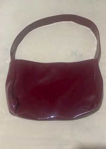 Bordo Parlak Deri Kadın Çantası