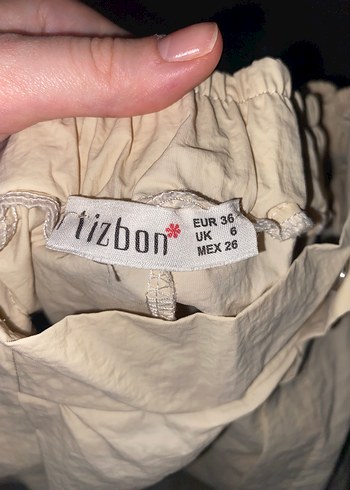 Bej Rahat Kesim Kargo Kadın Pantolon - Görsel 3