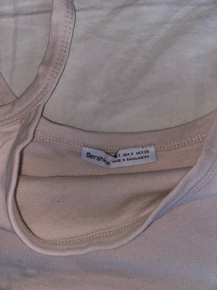 Bej Bershka Crop - Görsel 2