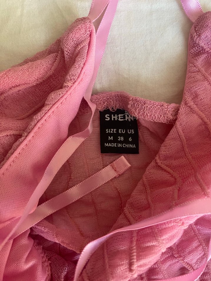 Pembe Bohem Shein Crop - Görsel 2