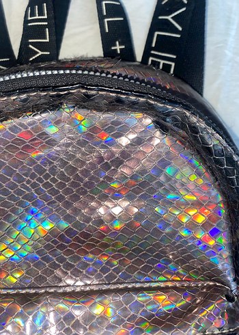 Kylıe Kendall Jenner Yılan Desenli Deri Sırt Çantası - Görsel 4