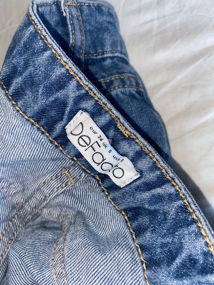 Gri Mavi Kadın Midi Kot Pantolon - Görsel 3