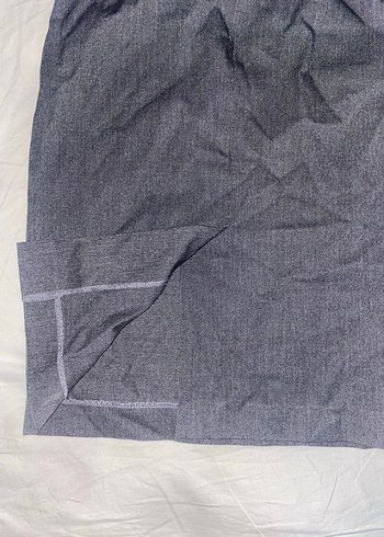 Diğer Gri Denim Drapeli Kadın Kalem Etek