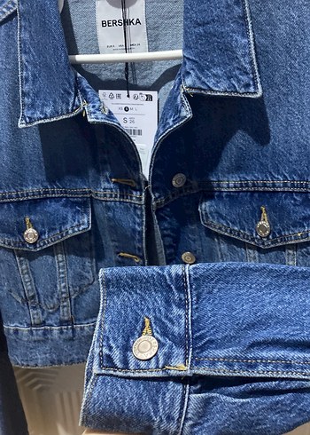 Düğmeli Mavi Denim Kadın Ceket - Görsel 5