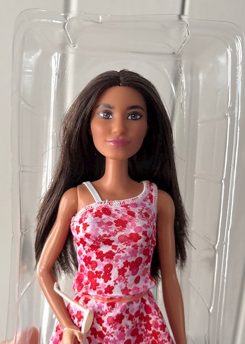 Pembe Çiçek Desenli Bebek - Görsel 3