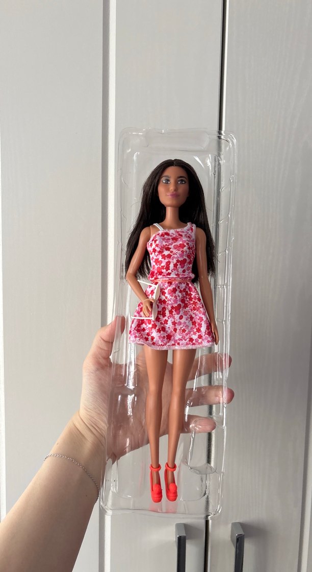 Pembe Çiçek Desenli Bebek - Görsel 2