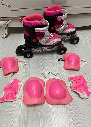 Pembe  Kaykay Pateni ve Koruyucu Seti - Görsel 2