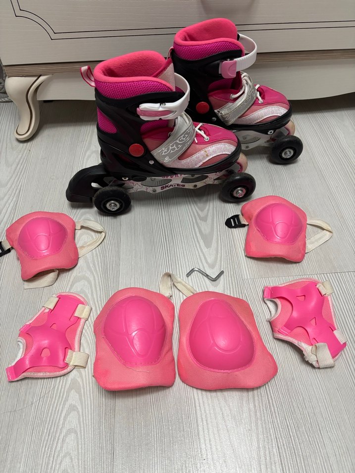 Pembe  Kaykay Pateni ve Koruyucu Seti - Görsel 2