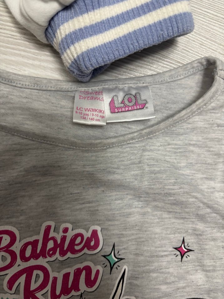 Kızlar için Pamuklu Pijama Takımı - Görsel 4