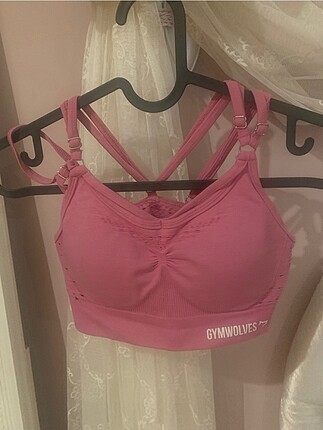 Pembe crop sütyen