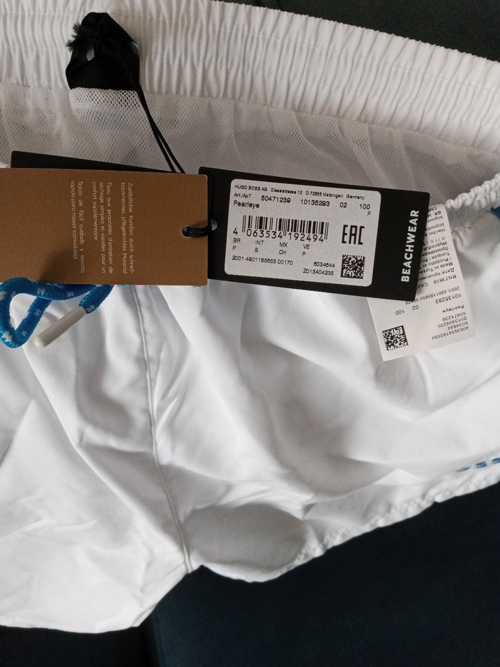 BOSS Beyaz Mini Erkek Mayo Şort - Görsel 3