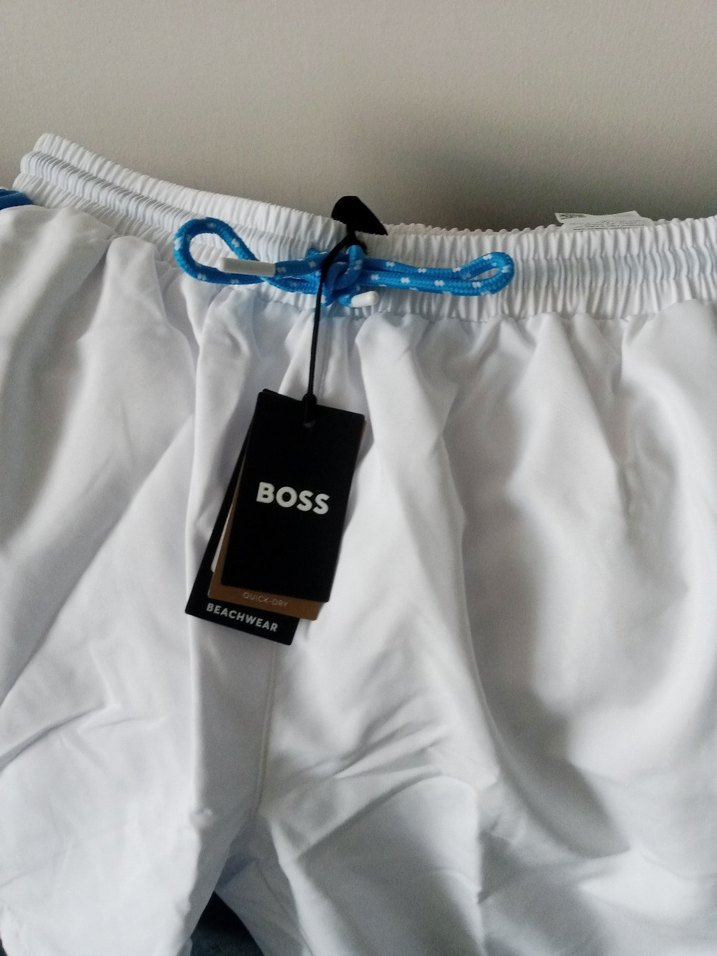 BOSS Beyaz Mini Erkek Mayo Şort - Görsel 2