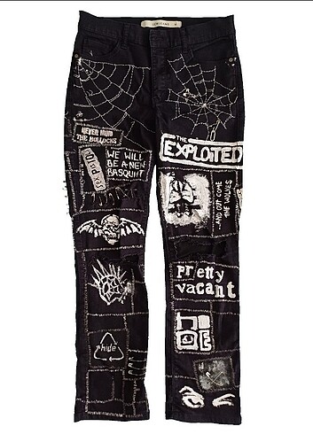 Custom Punk Pantolon Crust Jean Kot