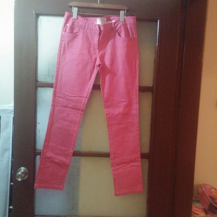 pembe jean pantalon