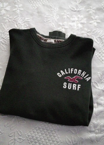 erkekler için koyu yeşil Uzun Kollu Sweatshirt - Görsel 7