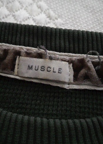 erkekler için koyu yeşil Uzun Kollu Sweatshirt - Görsel 2