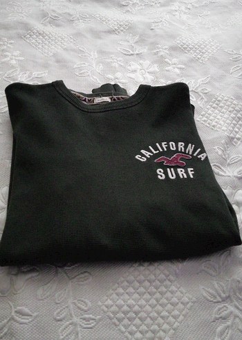 erkekler için koyu yeşil Uzun Kollu Sweatshirt - Görsel 6