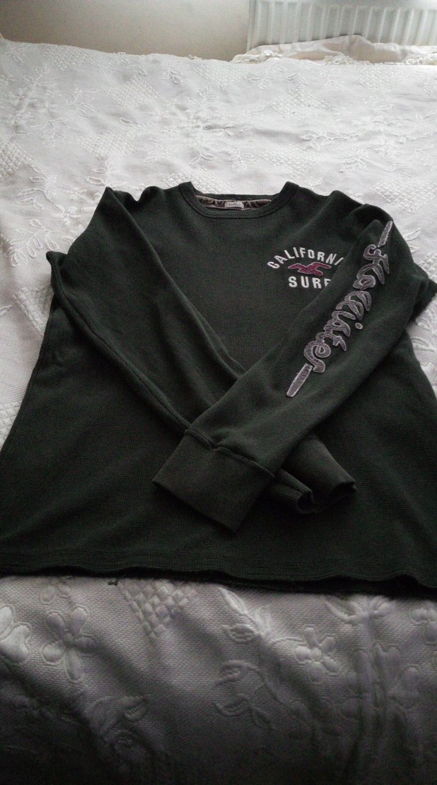 erkekler için koyu yeşil Uzun Kollu Sweatshirt - Görsel 4