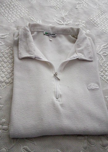 beyaz Uzun Kollu Polo Tişört - Görsel 6