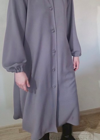 GRİ İNCE KIRIŞMAYAN KUMAŞ DIŞ KIYAFET - Görsel 6