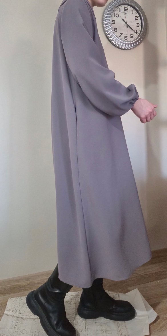 GRİ İNCE KIRIŞMAYAN KUMAŞ DIŞ KIYAFET - Görsel 4