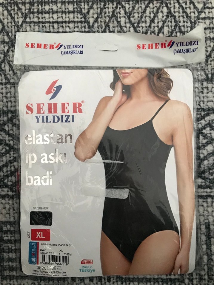 Tutku Beyaz Elastan İp Askılı Badi - Görsel 5