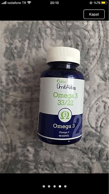 Diğer ÜMİT AKTAŞ OMEGA 3 PROBİYOTİKA