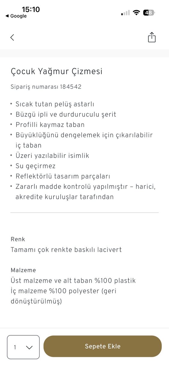 Tchibo Pembe Noktalı ve Reflektörlü Yağmur Çizmesi - Görsel 5