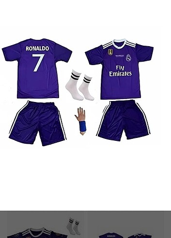 Real Madrid Ronaldo forması ve şortu ve tozluk