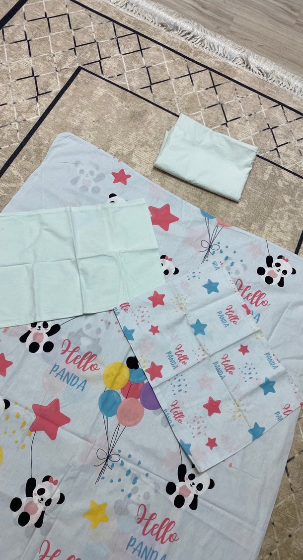 Baskılı Çok Renkli Çocuk Uyku Seti - Görsel 2