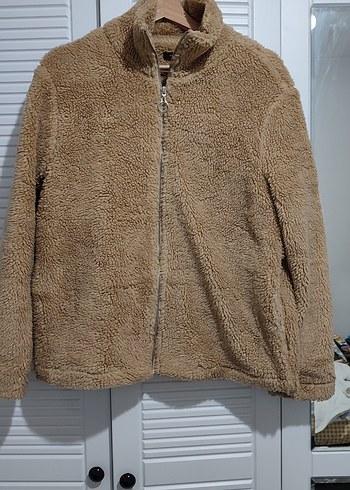 Zara Bej Kadın Peluş Mont
