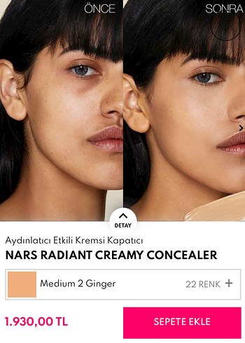 Beden NARS GINGER MEDIUM 2 SİLGİ KAPATICI ORJİNAL