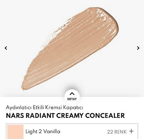  Beden Renk NARS CONCEALER GÜNEŞ LEKESİ DAHİ KAPATIR