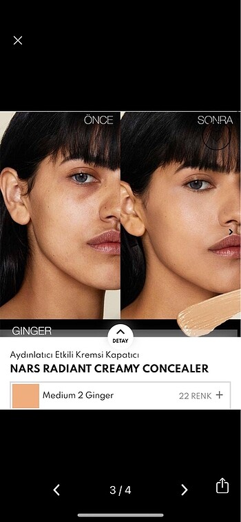  Beden NARS CONCEALER GÜNEŞ LEKESİ DAHİ KAPATIR