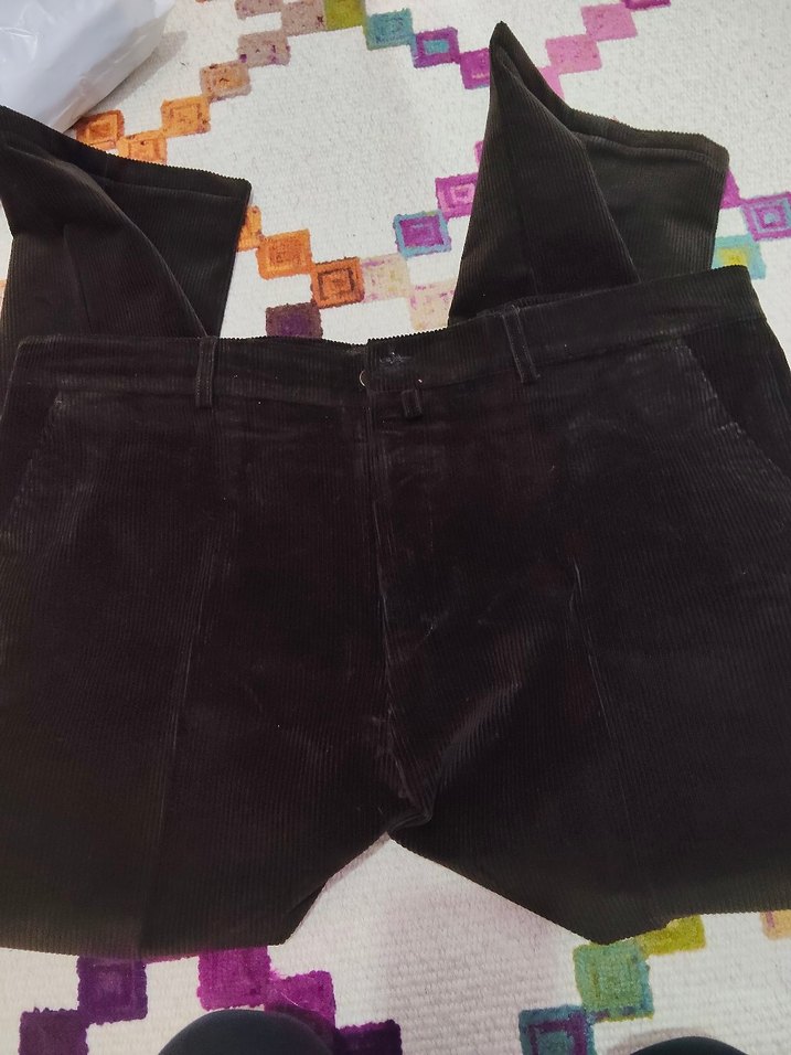 ACI KAHVERENGI OZEL DIKIM KADIFE Erkek Pantolon - Görsel 5