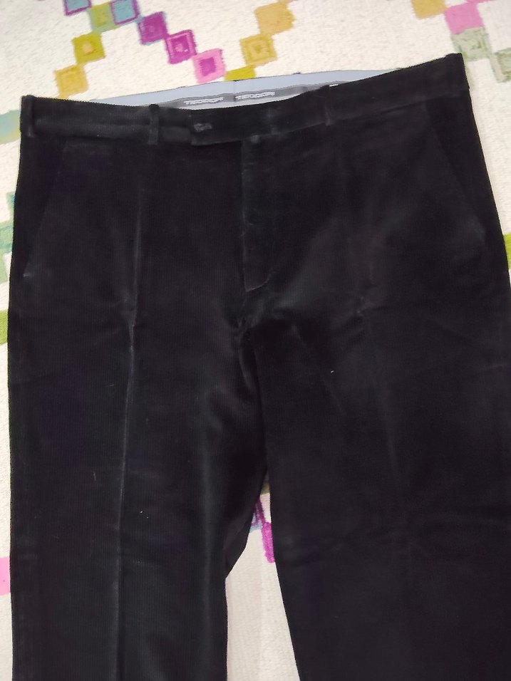 Siyah Erkek Uzun Kadife Pantolon - Görsel 4