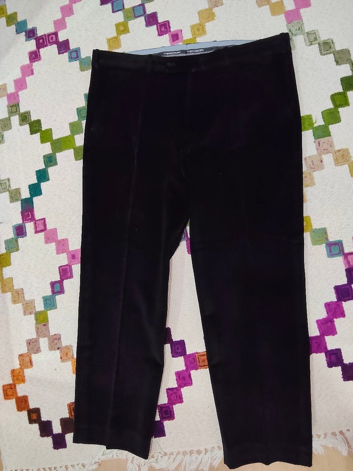 Siyah Erkek Uzun Kadife Pantolon - Görsel 5