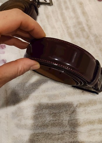 Parlak Bordo Erkek Kemer - Görsel 4