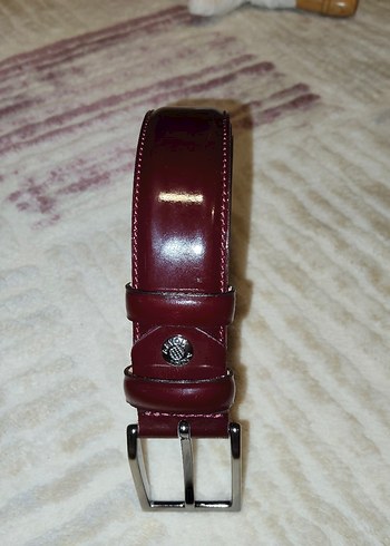 Parlak Bordo Erkek Kemer - Görsel 5