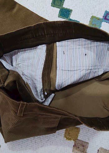 Kahverengi Kadife Pantolon 2 defa giyildi - Görsel 4