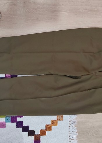 Düğmeli Haki Erkek Ofis Pantolonu - Görsel 4