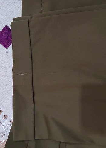 Düğmeli Haki Erkek Ofis Pantolonu - Görsel 3